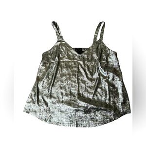 Lane Bryant NWOT silver metallic cami with sweetheart neckline size 16